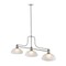 Z-Lite Melange 3 Light Chandelier, Brushed Nickel & White Linen 725-3BN-DWL14 - alternate 2